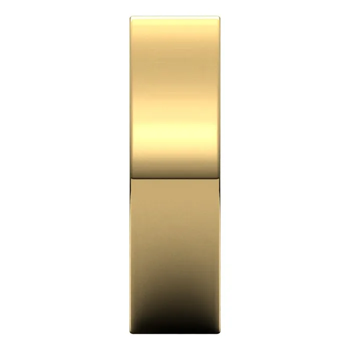 10K Yellow Gold 6 mm flat comfort fit Wedding Band TreasureFineJewelers Rings