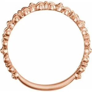 WB Choice Jewelry 14K Rose Beaded Stackable Ring51651103PSTWBC Rings