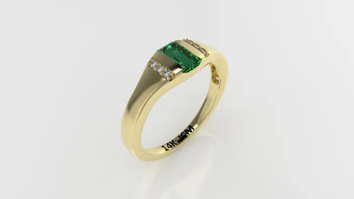 Jcm 21 jewelry Rings 14K Gold Ring with 7 STONES Stt Prong Cut Chanel For Men