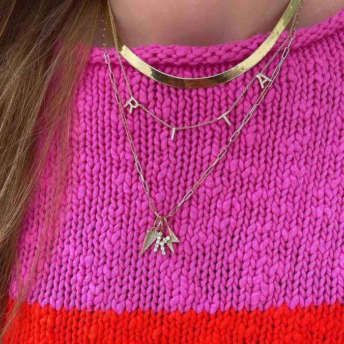 Alev Collection Thick Herringbone Necklace Necklaces