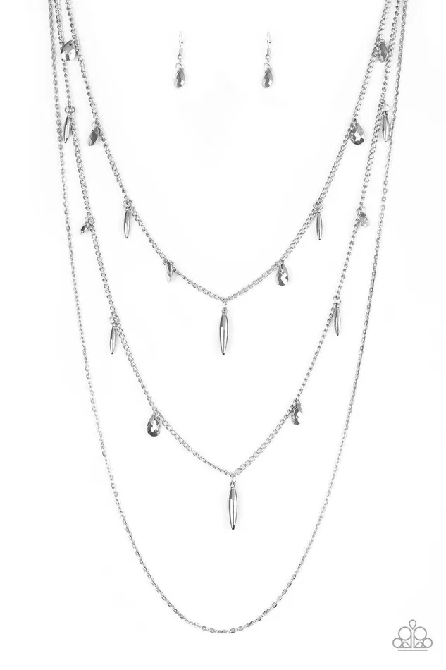 Bravo Bravado Silver Necklace Jewelry by Bretta Paparazzi Accessories Necklaces