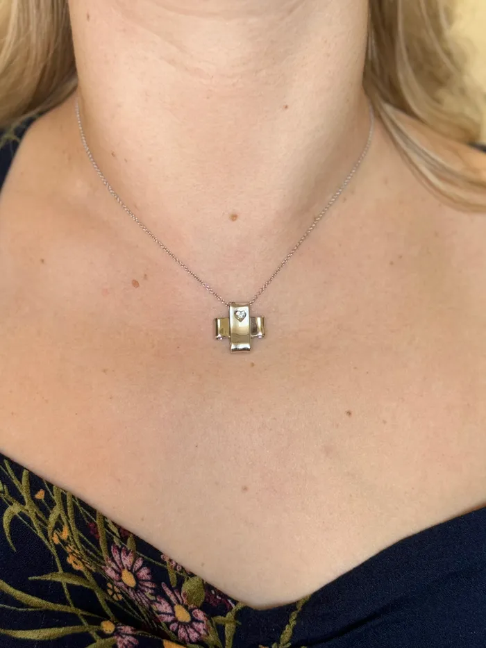Necklaces Pasquale Bruni White Gold Diamond Cross Pendant Necklace Pasquale Bruni