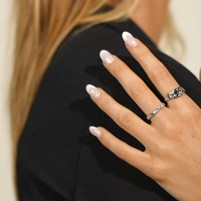 Molten Gemstone Opal Open Ring Camile Stone Rings