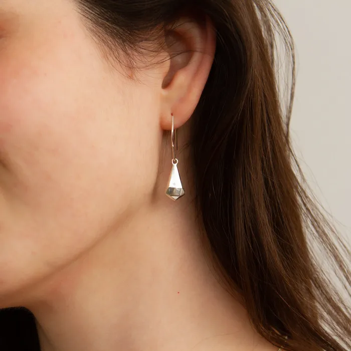 Corey Egan Earrings Silver Crystal Fragment Earrings