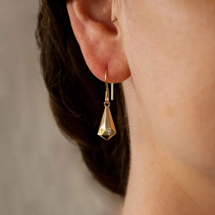 Earrings Corey Egan Gold and Diamond Crystal Fragment Earrings