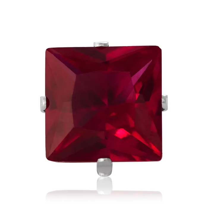 EZ2140 Square CZ Stud Earrings 5mm Teeda Earrings