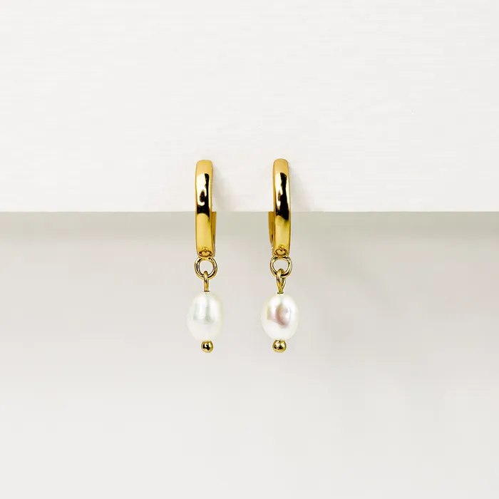 Grayling The Pura Freshwater Pearl Necklace Huggie Earring Set Earrings