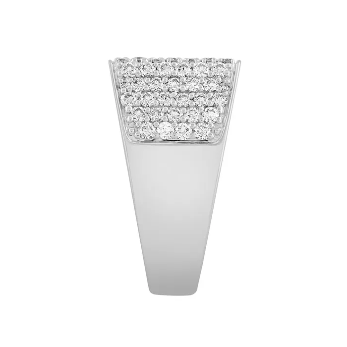 MENS RING 2 34CT ROUND DIAMOND 14K WHITE GOLD Ethos Rings