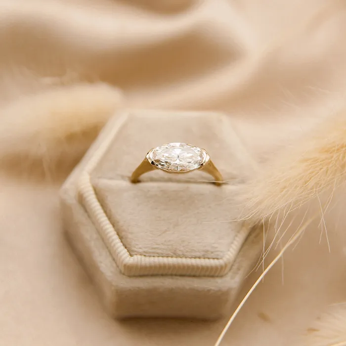 Molly Elongated Oval Engagement Ring Palacio for CIVAL Rings