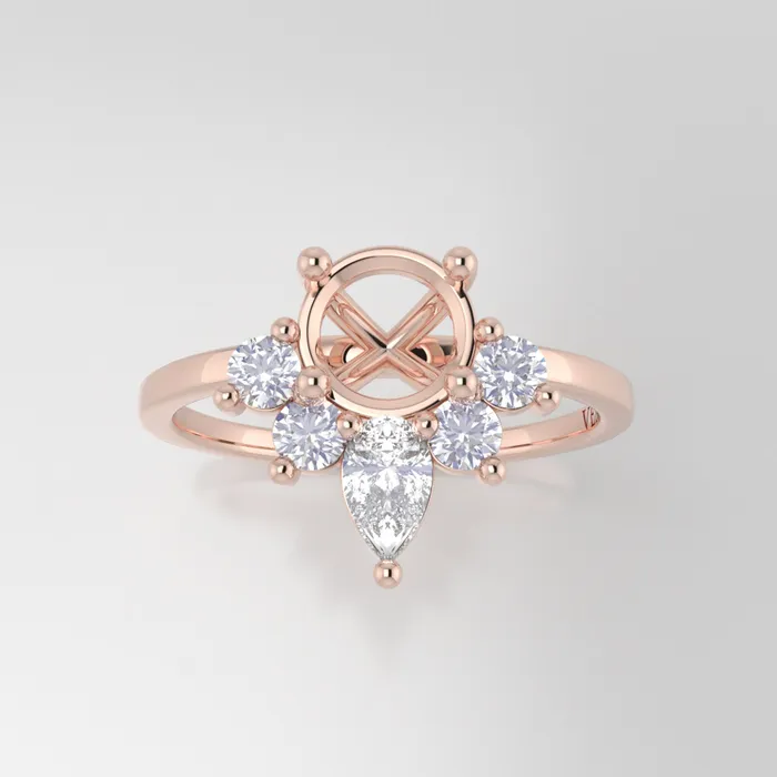 The Celeste 18k Rose Size 625 Stone PS72 Antelope Ring Box Custom Engraving 0 VENVS Rings The Celeste 18k Rose Size 625 Stone PS72 Antelope Ring Box Custom Engraving 0 VENVS Rings