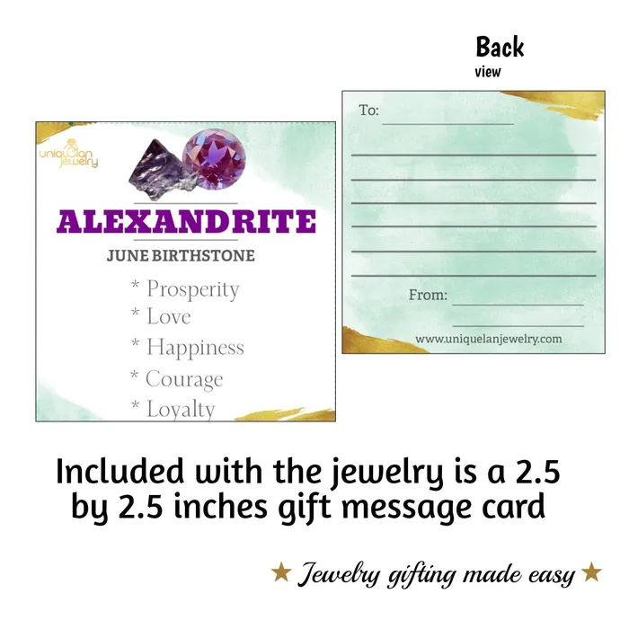 Uniquelan Jewelry Necklaces Raw Stone Alexandrite Necklace
