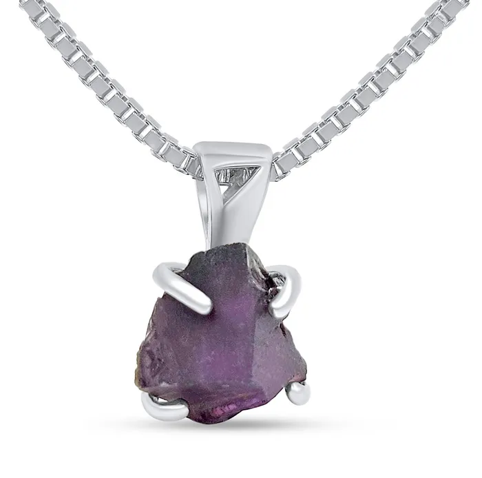 Uniquelan Jewelry Necklaces Raw Stone Alexandrite Necklace